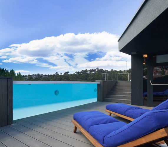 Rooftop pool with sundeck